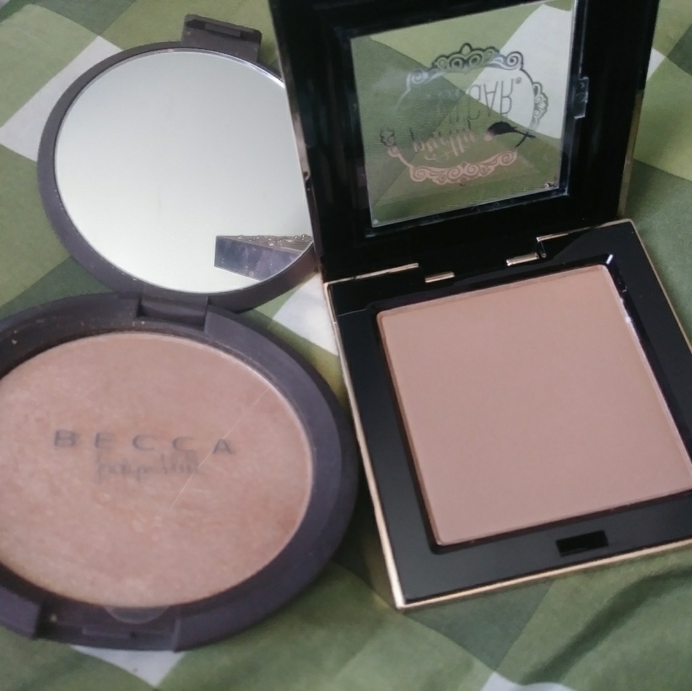 Becca highlighter and pretty vulgar bronzer